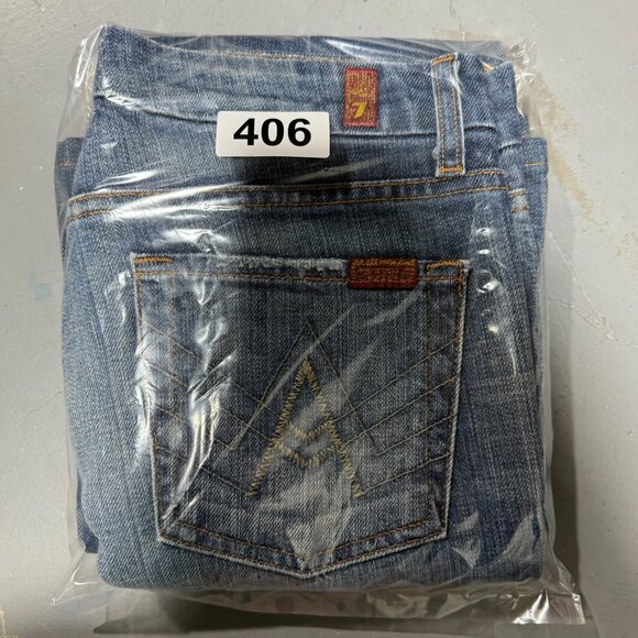 7 For All Mankind A Pocket Jeans Bootcut Mid Rise Womens Size 27 Denim - Picture 13 of 13